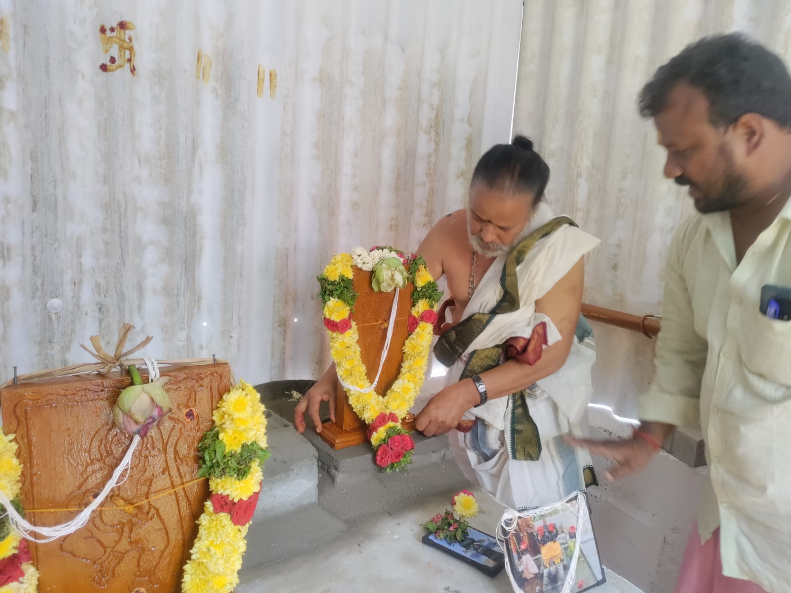 Abhishekam to the Moorthy
